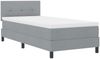 vidaXL Boxspringbett mit Kopfteil Hellgrau 90 x 190 cm Stoff 3338650 Bild 4