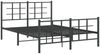 vidaXL Bettgestell mit Kopf- und Fußteil Metall Schwarz 135x190 cm 355578 Bild 3