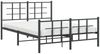 vidaXL Bettgestell mit Kopf- und Fußteil Metall Schwarz 135x190 cm 355578 Bild 4