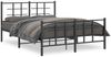 vidaXL Bettgestell mit Kopf- und Fußteil Metall Schwarz 135x190 cm 355578 Bild 2