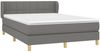 vidaXL Boxspringbett mit Matratze Dunkelgrau 140x190 cm Stoff 3126798 Bild 3