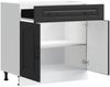 vidaXL Küchenunterschrank Kalmar Schwarz Holzwerkstoff 853498 Bild 5