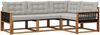 vidaXL Outdoor-Sofagarnitur mit Kissen 4 pcs Natürlich und Hellgrau 3381391 Bild 2