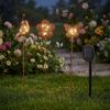 6er Set LED Solarleuchte, rost, Schmetterling, Blume, Vogel, H 45 cm Bild 4