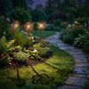 6er Set LED Solarleuchte, rost, Schmetterling, Blume, Vogel, H 45 cm Bild 3