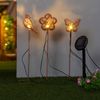 6er Set LED Solarleuchte, rost, Schmetterling, Blume, Vogel, H 45 cm Bild 5