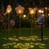 6er Set LED Solarleuchte, rost, Schmetterling, Blume, Vogel, H 45 cm Bild 2