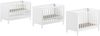Babybett Eva 66.2 x 125 x 85.2 cm Kiefer MDF Weiß Bild 2