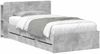 vidaXL Bettgestell mit Stauraum Betongrau 90 x 190 cm Holzwerkstoff 3433920 Bild 2
