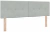 vidaXL Boxspringbett mit Kopfteil Hellgrau 200 x 160 cm Samt 3341474 Bild 5