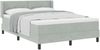 vidaXL Boxspringbett mit Kopfteil Hellgrau 200 x 160 cm Samt 3341474 Bild 2