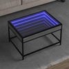 Couchtisch, Sofatisch mit Infinity-LED Grau Sonoma 70x50x41 cm Bild 2