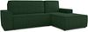 Ecksofa Totti L mit Schlaffunktion und Bettkasten - Cord Stoff - L-Form Couch, Polstersofa, Schlafsofa, Sofagarnitur (Grün (Poso 014) Seite: Rechts) Bild 2