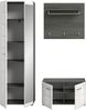 INOSIGN Garderoben-Set Rumba, 3-teilig, Breite 155 cm, Hochglanz Front, bestehend aus:, (3-St), Garderobenschrank, Sitzbank, Garderobenpaneel Bild 3