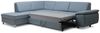 Ecksofa Schlafsofa NORBI Hellblau Ottomane Links Bild 3