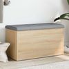 Sitzbank JONA mit Stauraum Sonoma-Eiche 82x42x45 cm | Aufbewahrungsbank Flurbank Garderobenbank Bild 3