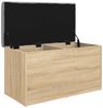 Sitzbank JONA mit Stauraum Sonoma-Eiche 82x42x45 cm | Aufbewahrungsbank Flurbank Garderobenbank Bild 5