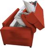 Dmora 3-Sitzer Schlafsofa Marcon, Schlafsofa fürs Wohnzimmer, gepolstert, abnehmbar, 100 % Made in Italy-Qualität, 220x95 h100 cm, Orange Bild 5