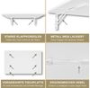 KDR Wandklapptisch 80x50 cm Weiß – Klappbarer Tisch zur Wandmontage – als Esstisch, Schreibtisch, Küchentisch oder Arbeitsplatz – Platzsparend & vielseitig einsetzbar Bild 4