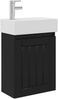 vidaXL Badezimmer Waschtischunterschrank mit Wasserhahn Schwarz 889482 Bild 2