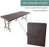 Gartentisch in Holzoptik braun, Klapptisch 180x75 cm, Buffettisch bis 150 kg belastbar Bild 4