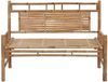 vidaXL Gartenbank mit Auflage 120 cm Bambus 3063900 Bild 3