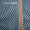 Renforce Bettwäsche mit Reißverschluss - Wendebettwäsche aus 100% Baumwolle, Karo- und Linienmuster 200 x 220 cm + 2x 80 x 80 cm Bild 5