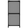 vidaXL Kommode mit 4 Körben aus Stoff, Stahl, 63 × 30 × 71 cm, Grau Bild 3