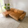 Ecksofa Ottomane links Chenille 286x184x79 rostfarben VALENTINA Bild 4