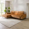 Ecksofa Ottomane links Chenille 286x184x79 rostfarben VALENTINA Bild 3