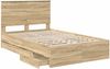vidaXL Bettrahmen Sonoma-Eiche Ingenieurs Holz 3409477 Bild 5