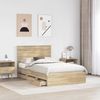 vidaXL Bettrahmen Sonoma-Eiche Ingenieurs Holz 3409477 Bild 3