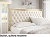 MEBLINI Polsterbett 160x200 mit Lattenrost ohne Matratze – ARONA GOLD – Beige Samt – Doppelbett mit Bettkasten - Stauraumbett - Kopfteil Bett mit Stauraum Bild 4