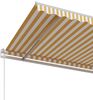 vidaXL Markise Automatisch Einziehbar 450x350 cm Gelb und Weiß 3069008 Bild 5