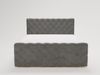 GRAINGOLD Lunaris Doppelbett 160x200, Boxspringbett mit Kopfteil, zwei Bettkästen, Velour-Stoff, Dunkelgrau Bild 5