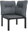 vidaXL 5-tlg. Garten-Lounge-Set Schwarz und Grau Poly Rattan 3187748 Bild 4