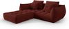 Micadoni Ecksofa Bloom 3-Sitzer Strukturierter Stoff Rot Bild 2