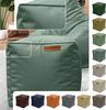 Green Bean® Sitzhocker aus Kunstleder - Pouf mit EPS Perlen Füllung - 40 x 40 cm - perfekte Ergänzung zum Sitzsack - Taubenblau Bild 2