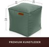Green Bean® Sitzhocker aus Kunstleder - Pouf mit EPS Perlen Füllung - 40 x 40 cm - perfekte Ergänzung zum Sitzsack - Taubenblau Bild 4