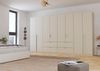 OTTO home Drehtürenschrank Kleiderschrank Schrank Garderobe AGORDO mit Dekor- oder Hochglanzfront (in zwei Griff-Farben, Breite 360 cm) mit Außenschubkästen, Serie in 7 Breiten und 2 Höhen MADE IN GERMANY Bild 2