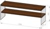 Dmora Fernsehschrank Italia, Ständer für Wohnzimmerfernseher, Niedriges Wohnzimmer-Sideboard, TV-Ständerbasis, 120x35h45 cm, Nussbaum Bild 3