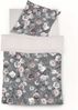 Fleuresse Mako-Satin Bettwäsche 200x220 Rosen Blüten grau mystic Wende 114255-7 Bild 3