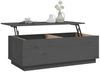vidaXL Couchtisch Grau 100x50x35 cm Massivholz Kiefer 813422 Bild 5