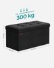 Sitzbank mit Stauraum, 76 cm, klappbare Sitztruhe, Aufbewahrungsbox, Fußbank, schwarz Bild 5