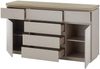 Sideboard >PALAMOS< in holzfarben/grau, HWP - 150x86x40cm (BxHxT) Bild 5