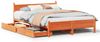 vidaXL Massivholzbett ohne Matratze Wachsbraun 120x200 cm Kiefernholz 3309775 Bild 2