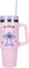 Lilo & Stitch Trinkflasche 900ml – Kinder Flasche mit Henkel, rosa Bild 2