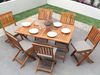 Beliani 'CENTO' Gartentisch Set, Akazienholz Dunkler Holzfarbton Bild 3
