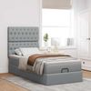 vidaXL Ottoman-Bett mit Matratze Hellgrau 80x200 cm Stoff 3313195 Bild 3