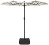 vidaXL Doppel-Sonnenschirm mit LED-Leuchten Sandweiß 316x145 cm 362969 Bild 4